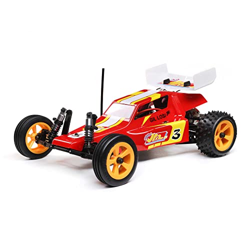 Losi RC Car 1/16 Mini JRX2 Brushed 2 Wheel Drive Buggy RTR Includes Everything Needed to Run Red LOS01020T1