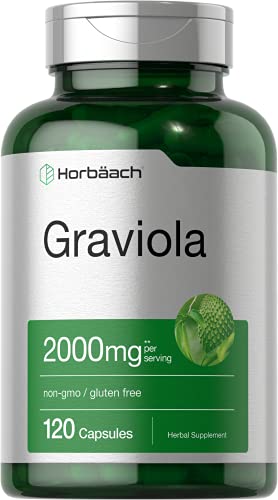 Graviola Extract 2000 mg 120 Capsules With Graviola Proprietary Blend Ingredient | Non-GMO, Gluten Free | Soursop (Annona Muricata) | by Horbaach