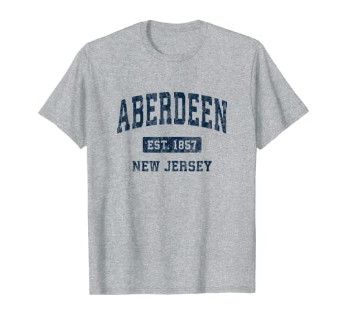 Aberdeen New Jersey NJ Vintage Athletic Sports Design T-Shirt