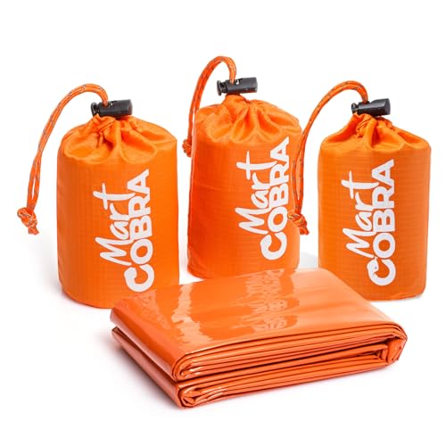 Emergency Sleeping Bag x3, Life Bivy Sack, Emergency Sleeping Bags for Survival Sleeping Bag, Tac Bivvy Bag, Portable Thermal Sleeping Bag, Emergency Blankets for Survival Bag, Sleep Survival Shelter