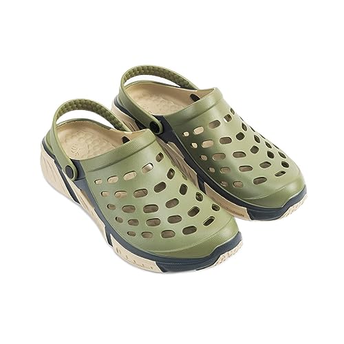 Joybees Men's Trekking Clog Solid Dusty Olive/Charcoal Men's 12