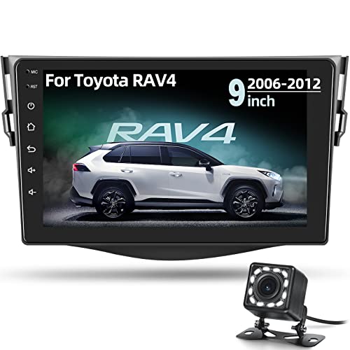 NHOPEEW Android Car Stereo for 2006-2012 Toyota RAV4 9 inch Touch Screen Radio with Bluetooth/GPS Navigation/WiFi/Backup Camera