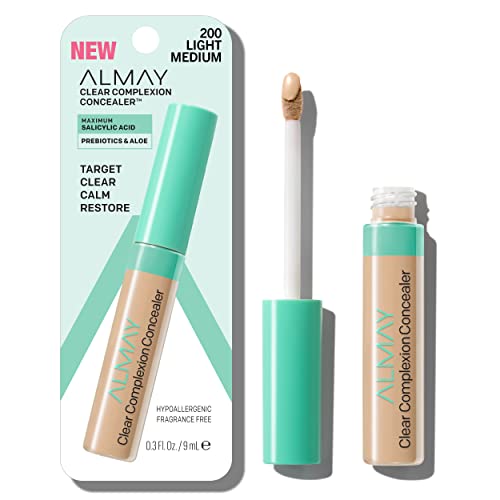 Almay Clear Complexion Acne Spot Treatment Concealer with Salicylic Acid - Lightweight, Hypoallergenic, for Sensitive Skin