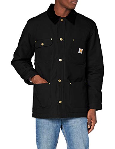 Carhartt mens Duck Chore Jacket C001 (Regular and Big & Tall Sizes) Work Utility Outerwear, Black, XX-Large US