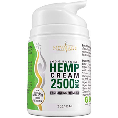 NEW AGE Hemp Cream Help Relieve Discomfort in Knees, Joints, and Lower Back - Natural Hemp Extract Cream - Made in USA (Hemp Cream 2oz (Pack of 1)