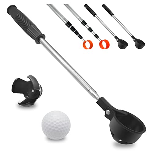 Golf Ball Retriever,Ball Retriever Tool Golf,Max 7Ft Portable Stainless Golf Ball Retriever For Water Telescopic,With Golf Water Ball Retriever For Putter,Golf Accessories Gifts For Men Women