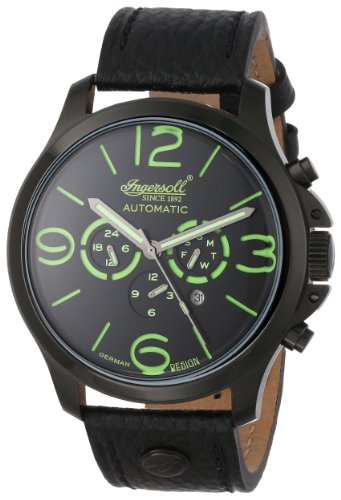 Ingersoll Men's IN1503BKGR Totem Analog Display Automatic Self Wind Black Watch