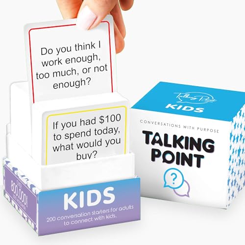 200 Kids Conversation Cards - Help Kids Put Down Tablets and Phones - Get Children to Enjoy Talking and Listening for Car Rides and Family Dinners - A New Way for Kids to Express Themselves