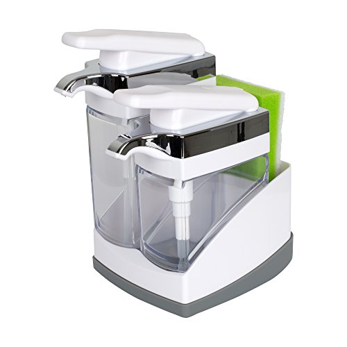 Casabella Sink Sider Duo with Sponge - (White & Chrome Plating)