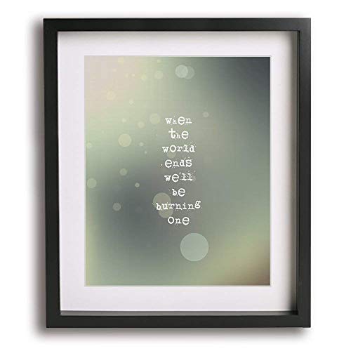 Dave Matthews Band | When The World Ends inspired song lyric wall art print modern music DMB poster for bedroom living room home decor