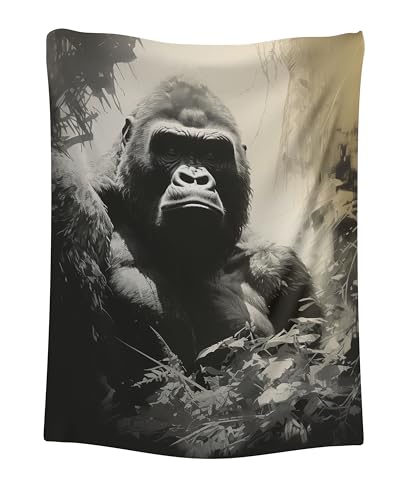 CAPITUNEISKINEPA Eastern Lowland Gorilla Themed Gifts Blanket Gifts Cool Thin Blanket Large Blanket 60' x 80'