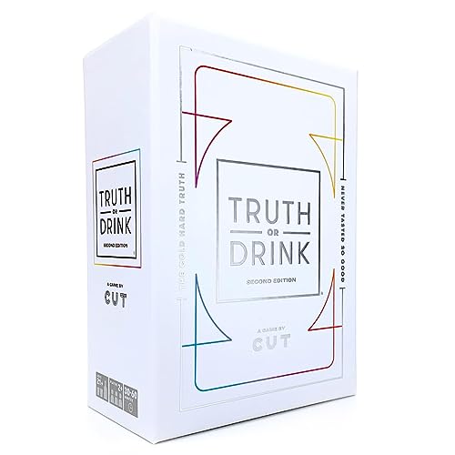 Truth or Drink: The Card Game by Cut – Learn More Than You Should! Hilarious & Personal Questions, Famed Social Media Game for Party & Game Night (400+ Conversation Starters)