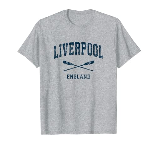 Liverpool England Vintage Nautical Paddles Sports Oars T-Shirt