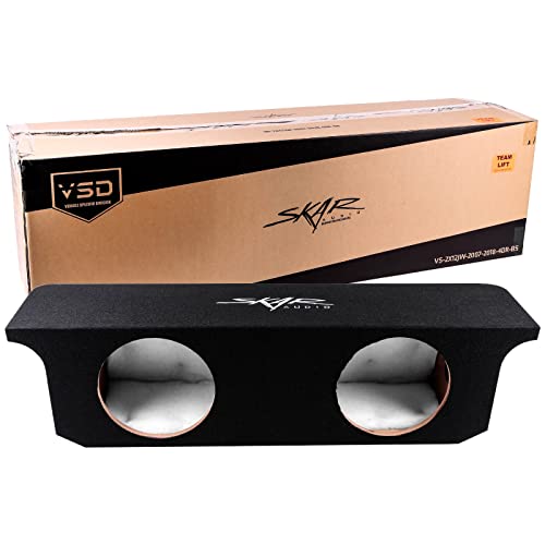 Skar Audio Dual 12' Subwoofer Enclosure Compatible with 2007-2018 Jeep Wrangler Unlimited (JK) 4-Door