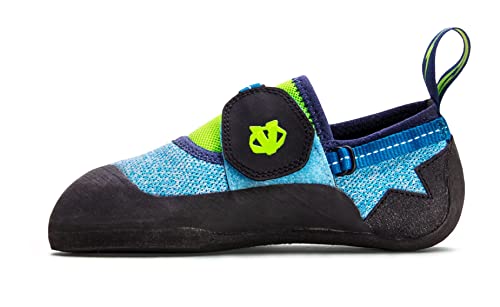 EVOLV Venga Climbing Shoe - Kid's Blue/Neon Lime 2