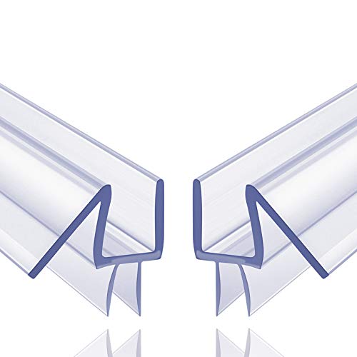 2-Pack Butecare Frameless Shower Door Bottom Seal for Glass Doors – Stop Shower Leaks and Create a Water Barrier (3/8” x 39”)