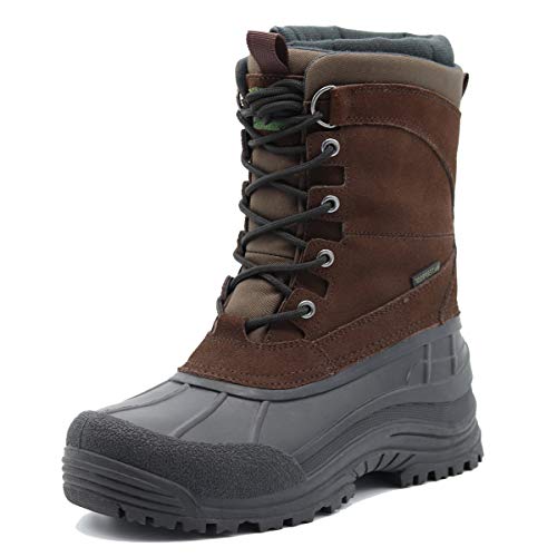 Men's Winter uggs are Waterproof, Non-Slip, Safe and Warm Outdoor Classic Suede, Detachable Lining, Non-Slip Rubber Outsole, Mid-Calf Height Boots