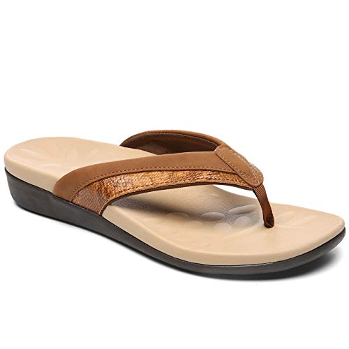 Sounity Womens Arch Support Flip Flops，Comfort Plantar Fasciitis Sandals size 9