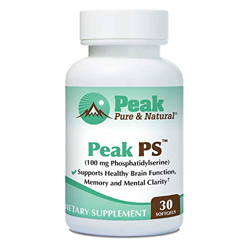 Peak Pure & Natural “Peak PS” Phosphatidylserine Brain Health Supplement - Soy-Free Nootropic for Memory Health - Supplement for Brain Health - 30 Count 100mg Softgels
