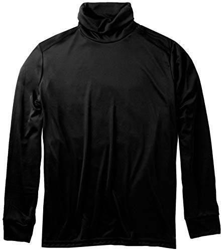 Hot Chillys Men's Peachskins Roll T-Neck Lightweight Relaxed Fit Base Layer - Black, Medium