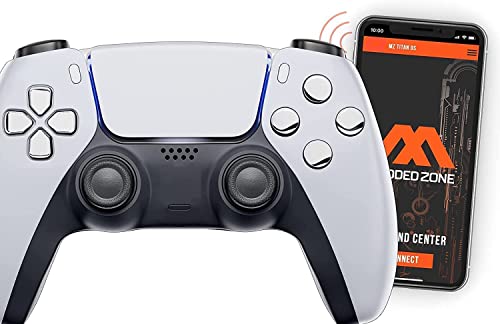 MODDEDZONE Handcrafted in USA Custom MODDED Wireless Controller for PS5 and PC - With Unique Smart Mods, Best For FPS Games - Gamepad for PlayStation 5 with Unique Design -