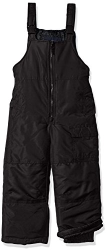 London Fog Boys' Big Classic Heavyweight Snow Bib Ski Pant Snowsuit, Black, 10/12