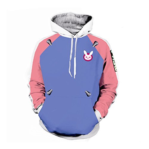 Rulercosplay Fashion Hoodie D.VA Design Purple Hoodie Cosplay Costume