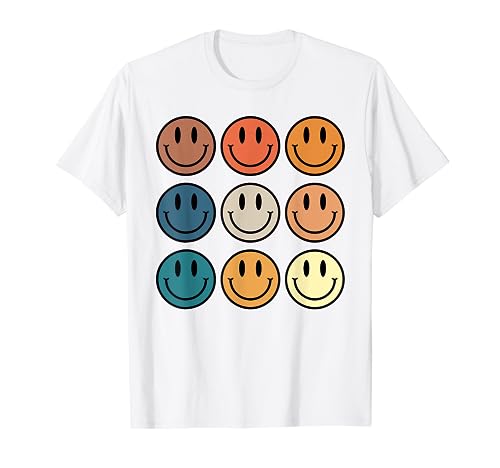 Vintage Smile Face 70's Vibe Retro Happy Smiling Face T-Shirt