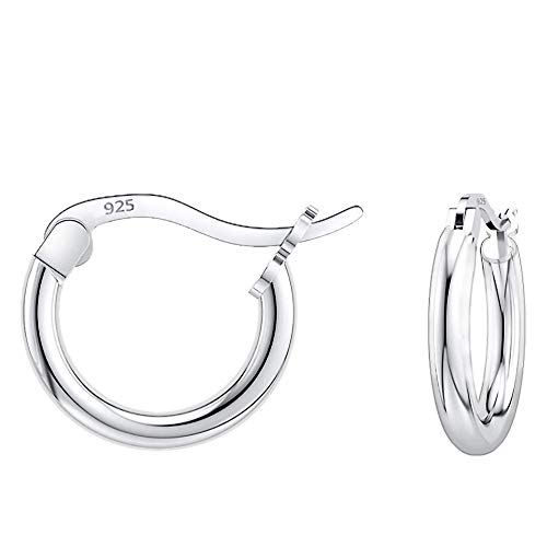 Savlano 925 Sterling silver Round Hoop Earrings for Women & Men Comes in 10MM-25MM (10)