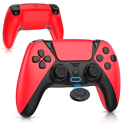 Wiv77 Ymir Controller for PS4 Controller, Gaming Controller for Playstation 4 Controller,Control Ps4 with Rapid Fire/Programming Functions,Scuf Controller Compatible with PS4/Pro/Slim/Steam,Magma Red