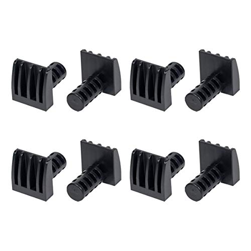 POWERTEC 71037-P2 Low Profile Bench Dogs | Woodworking Workbench Peg Stoppers for 3/4 inch Holes | Black – 8 Pack