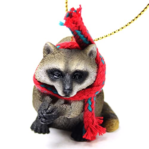 Raccoon Tiny Miniature One Christmas Ornament - Delightful!