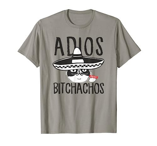 Adios Bitchachos Cat In Sombrero Funny Cinco De mayo Quote T-Shirt