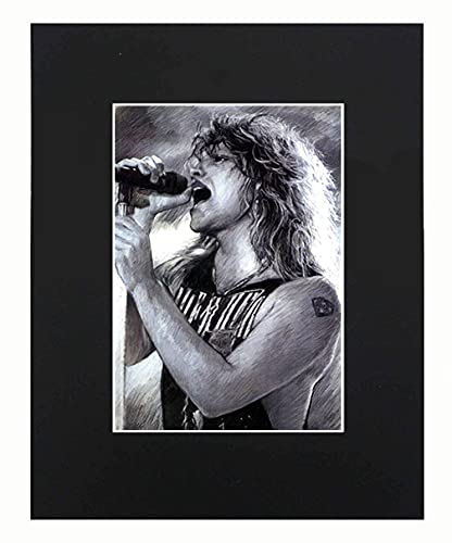 XQArtStudio Jon Bon Jovi Rock Band Singer Portrait Art Artworks Print Picture Photograph Mini Poster Gift Wall Decor Display Size with Matted 8x10, Multicolor