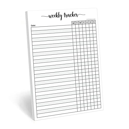 321Done Weekly Tracker Notepad, Monday Start - 5.5x8.5, Made in th USA, Habit Tracking Days of Week Notebook for Planning, Organizing, Schedule, 50 Pages