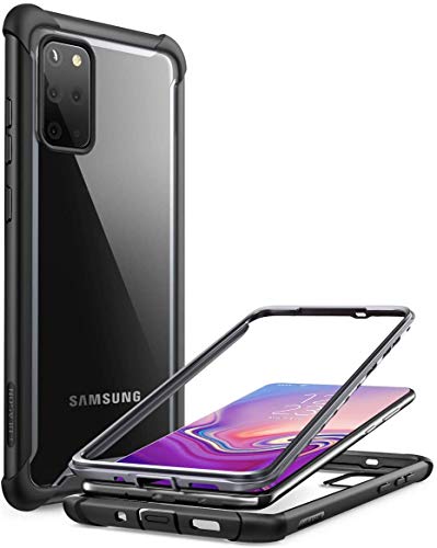 i-Blason Ares Series Rugged Clear Protective Bumper Case for 6.7-Inch Samsung Galaxy S20+ Plus 5G (2020), Black