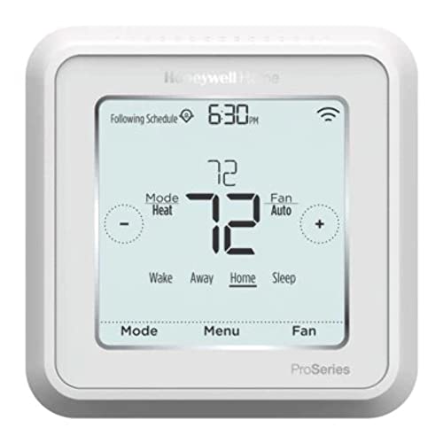 Honeywell TH6320WF2003/U Lyric T6 Thermostat, 3 Heat / 2 Cool Heat Pump Or 2 Heat / 2 Cool Conventional, 4.09' x 4.09' x 1.06'