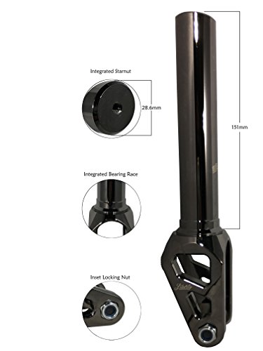 Mach 1 Liberty Threadless Aluminum Scooter Fork (Black Chrome)