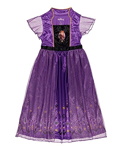 Disney Girls' Frozen 2 Fantasy Gown Nightgown, FANTASY ANNA 2, 6