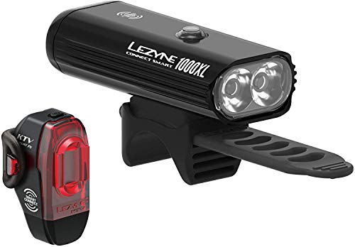Lezyne Connect Smart 1000XL / KTV Pro Smart | LED Bike Light Front and Rear Set, Road, Gravel, Mountain, Commuter