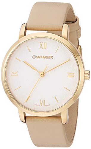 Wenger Women's 01.1731.105 Metropolitan Donnissima Analog Display Swiss Quartz Beige Watch
