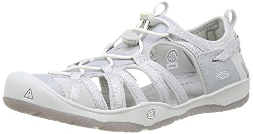 KEEN Unisex Kid's Moxie Sandal, Silver, 4 M US Big Kid