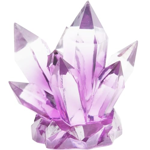 Penn-Plax Deco-Replicas Crystal Cluster Aquarium Decoration – Safe for Freshwater and Saltwater Fish Tanks – Amethyst Pink