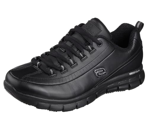 Skechers womens Sure Track Trickel-w health care and food service shoes, Black, 9 X-Wide US