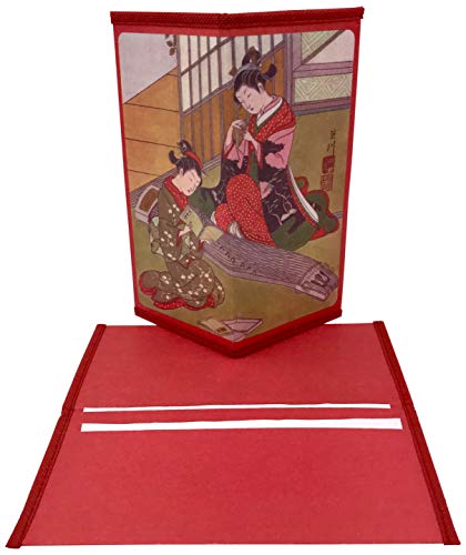 Set of 2 Japanese Rice Paper Wallets or Checkbook Cover 2 Different Designs Decorative Gift Box Included Style Group ''2YY2'