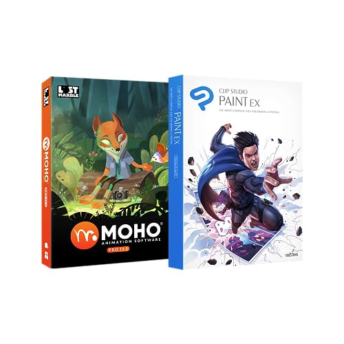 CLIP STUDIO PAINT EX Version 1 + Moho Pro 13.5 Bundle | for Microsoft Windows and macOS