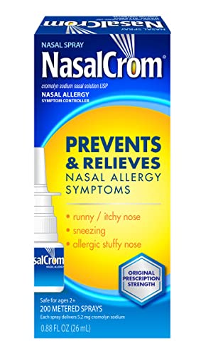 NasalCrom Nasal Spray Allergy Symptom Controller | 200 Sprays | .88 FL OZ (2 Pack)