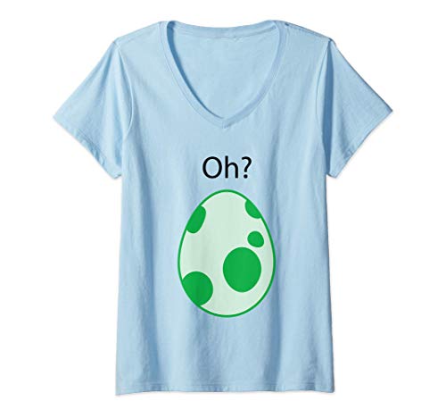 Womens Hatching Egg Oh? Gamers V-Neck T-Shirt