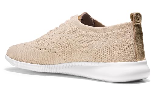 COLE HAAN Women's 2.Zerogrand Stitchlite Oxford, Rye Knit/Optic White, 8.5