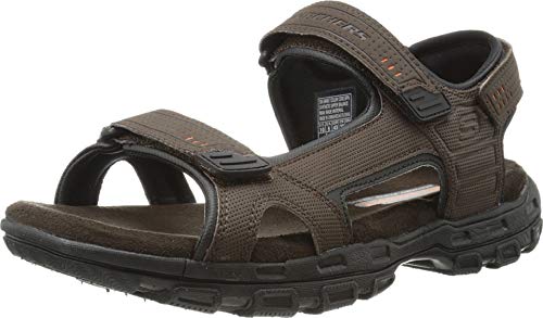 Skechers mens Louden sandals, Brown, 11 US